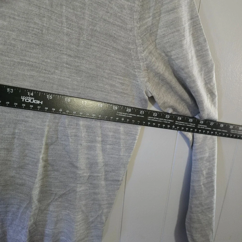 Reiss Blackhaller Quarter Zip Sweater‎ Mens XL Pale Grey Wool Blend Funnel Neck